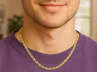 14K Tri Color Gold Pave Valentino Chain (2.50 mm)