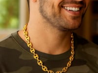 14k Yellow Gold Puffed Mariner Link Chain (11.00 mm)