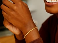 14k Yellow Gold High Polish Bead Bracelet (2.40 mm)