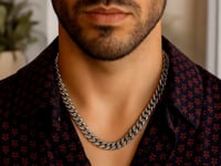 14K White Gold Miami Cuban Semi Solid Chain (7.00 mm)