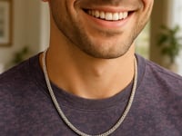 Sterling Silver Rhodium Plated Round Franco Chain 4.6mm