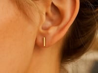 14K Yellow Gold Yours Truly Initial I Stud Earrings