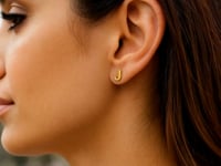 14K Yellow Gold Yours Truly Initial J Stud Earrings