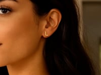 14K Yellow Gold Yours Truly Initial L Stud Earrings