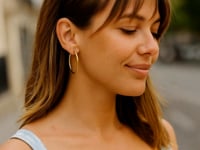 Classic Hoop Earrings in 14K Yellow Gold (2x35 mm)