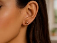 Classic Round Stud Earrings in 14k Rose Gold (7.00 mm)