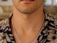 Sterling Silver Rhodium Plated Rockstar Cut Round Box Chain (1.90 mm)