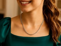 Sterling Silver Rhodium Plated French Cable Chain (3.40 mm)