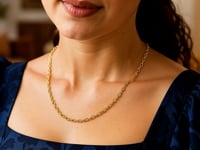 Sterling Silver Gold Plated French Cable Chain (3.40 mm)