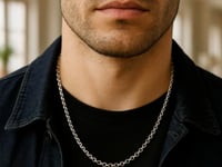 Sterling Silver Rhodium Plated Rolo Chain (5.70 mm)