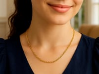 Sterling Silver Gold Plated Rolo Chain (4.70 mm)