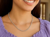 Sterling Silver Rhodium Plated Moon Cut Bead Chain (4.00 mm)