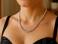 Sterling Silver Rhodium Plated Moon Cut Bead Chain (6.00 mm)