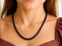 Sterling Silver Black Ruthenium Plated Oval Link Chain (5.60 mm)
